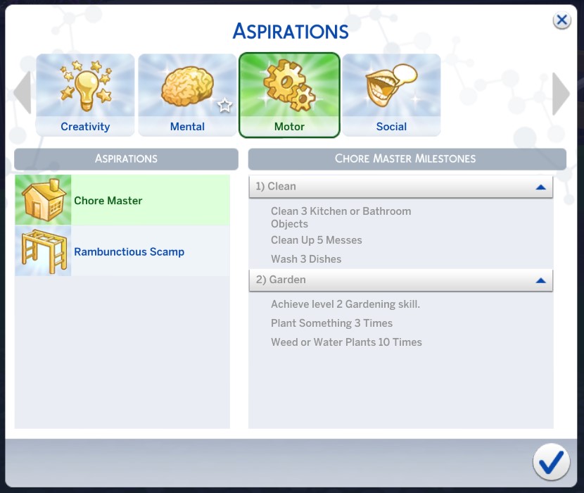 chore master sims 4 aspiration