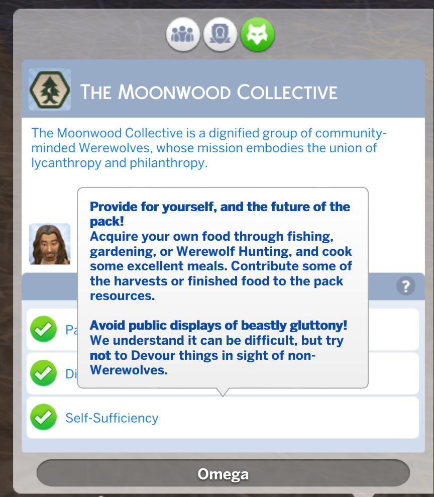 Sims 4 Moonwood Collective Selbstversorgungsbeschreibung