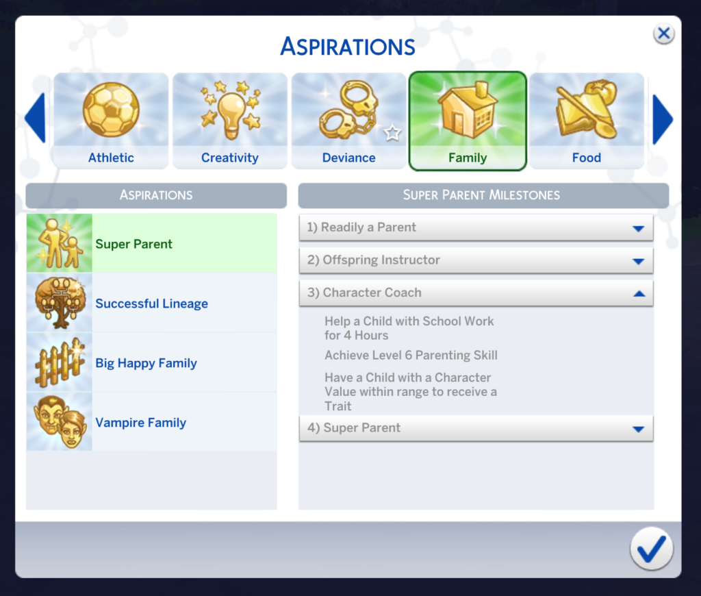 Sims 4 Familienaspiration