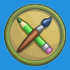 Das Abzeichen-Symbol für Kunst und Handwerk für Pfadfinder in Die Sims 4 Jahreszeiten