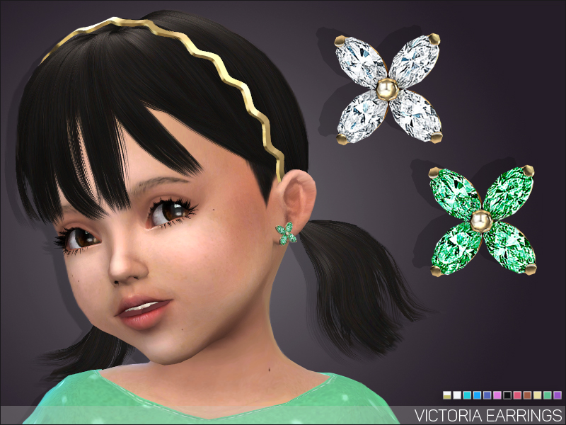 Sims 4 CC Ohrstecker für Kleinkinder