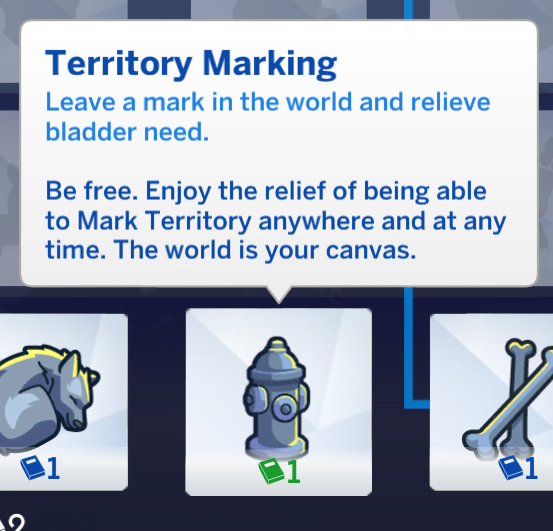Beschreibung der Sims 4 Werwolf-Fähigkeiten für Reviermarkierung