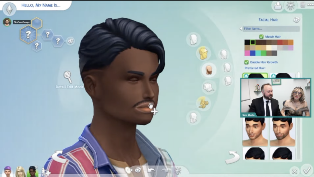 Gesichtsbehaarung in Die Sims 4
