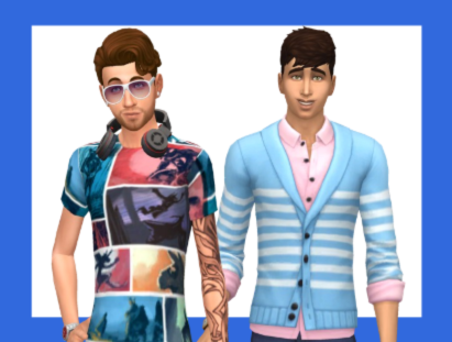Ein Bild des Bro-Haushalts, der in Windenburg in Die Sims 4 lebt.