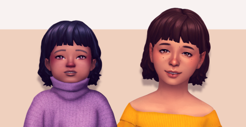 SIMS 4 KLEINKIND HAAR CC MIT PONY UND KURZEN WELLIGEN HAAREN