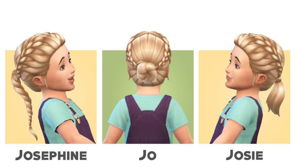 SIMS 4 TODDLER CC BRAID HAIR