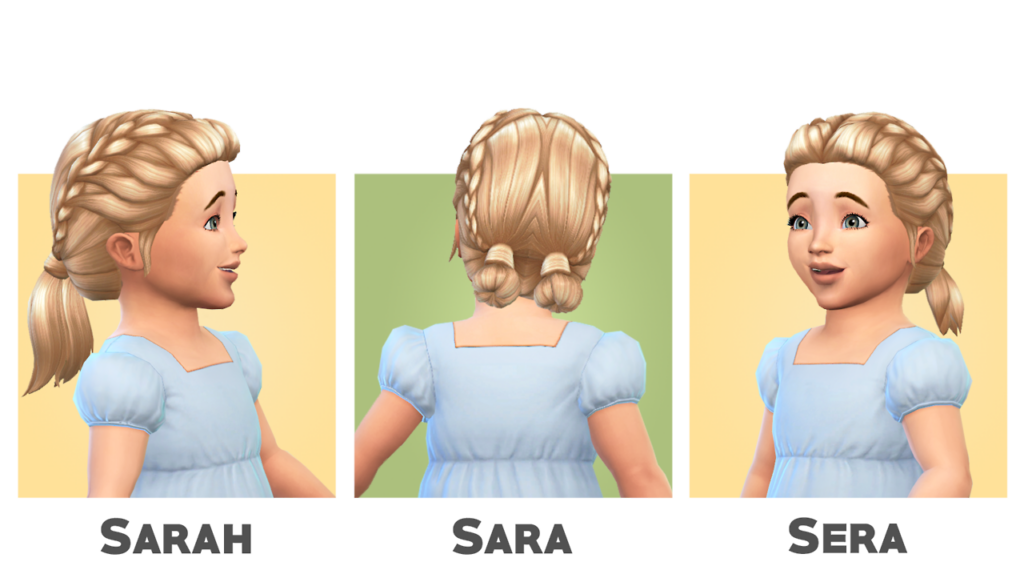 SIMS 4 SARAH TODDLER HAIR CC 