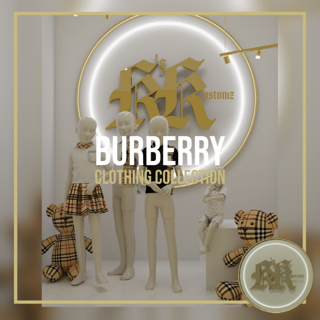 Sims, die Kleidung im Burberry-Stil tragen
