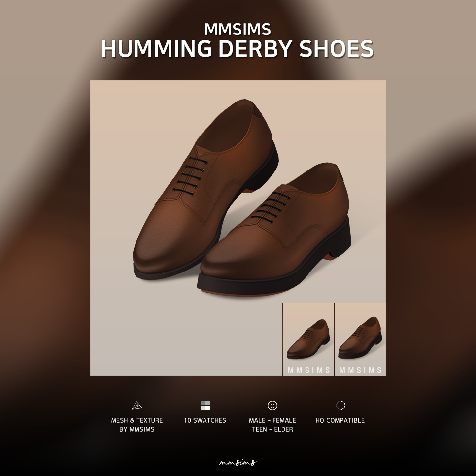 Ein Paar braune Lederschuhe Derby