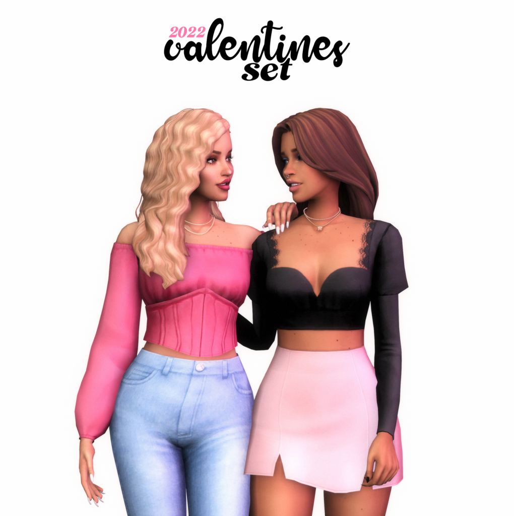 Zwei entzückende Valentinstag-Themen-Sims 4 CC-Outfits