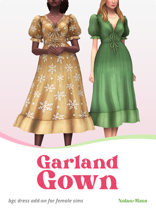 Ein wunderschönes festliches Sims 4 CC Outfit-Kleid