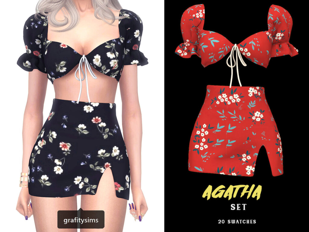 Ein Agatha-Zweiteiler mit Blumen