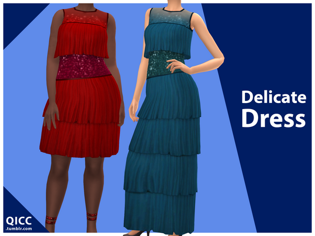 Ein Sims 4 CC-Kleid, inspiriert von dem Kleid, das Taylor Swift in ihrem Musikvideo 'Delicate' getragen hat.