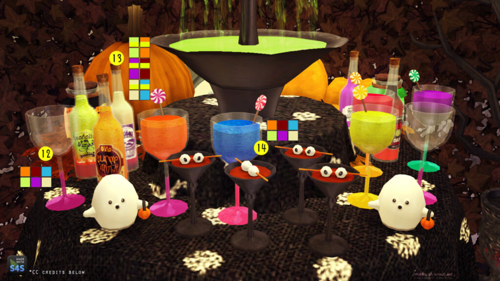 sims 4 cc halloween dekorationen