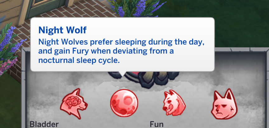 Sims 4 Werwolf-Temperamente für Nachtwolf