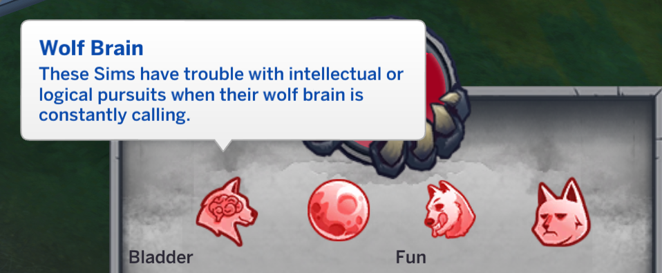 Sims 4 Werwolf-Temperamente für das Wolf Gehirn