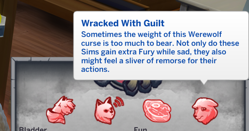 sims 4 werewolf temperaments wracked with guilt