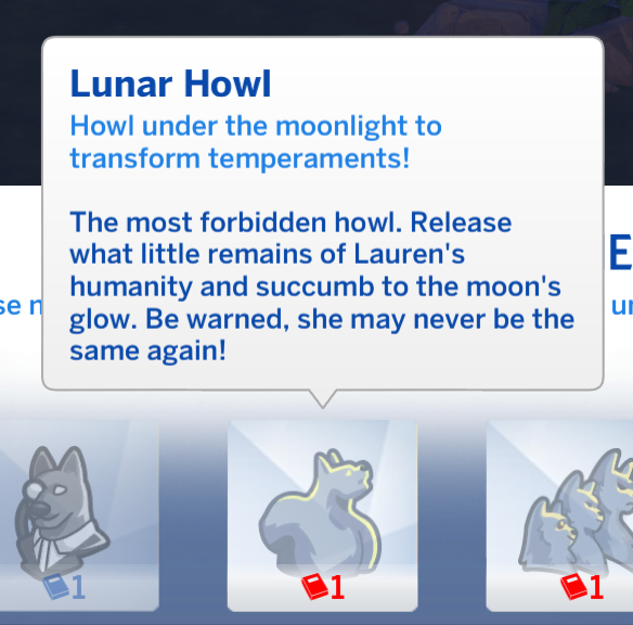 Mondheulen-Fähigkeit, um die Temperamente von Sims 4 Werwölfen zu entfernen