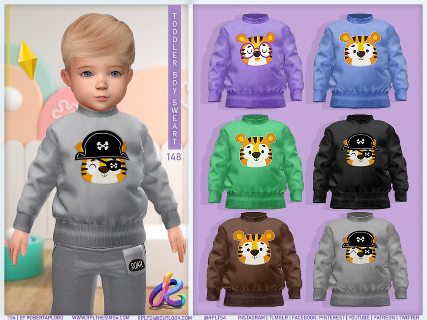 Tierpullover mit Tigern