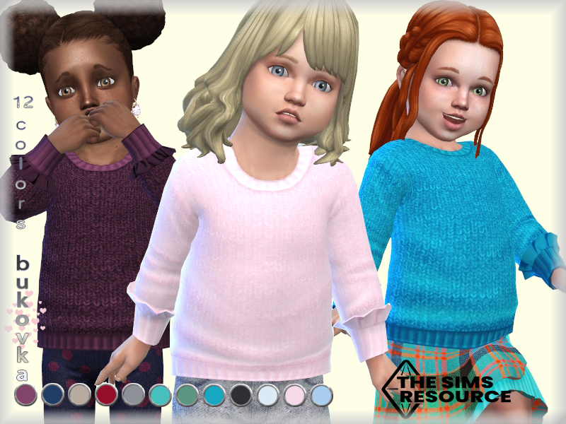 Sims 4 CC Kleinkind Pullover