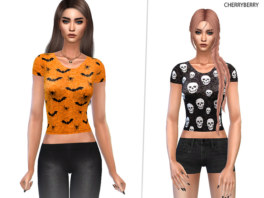 25+ Sims 4 CC Halloween Shirts für eine gruselige Stimmung